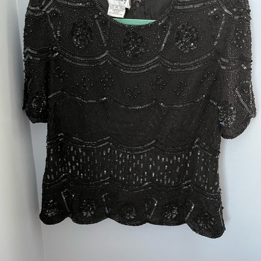 Stenay Black Beaded Top